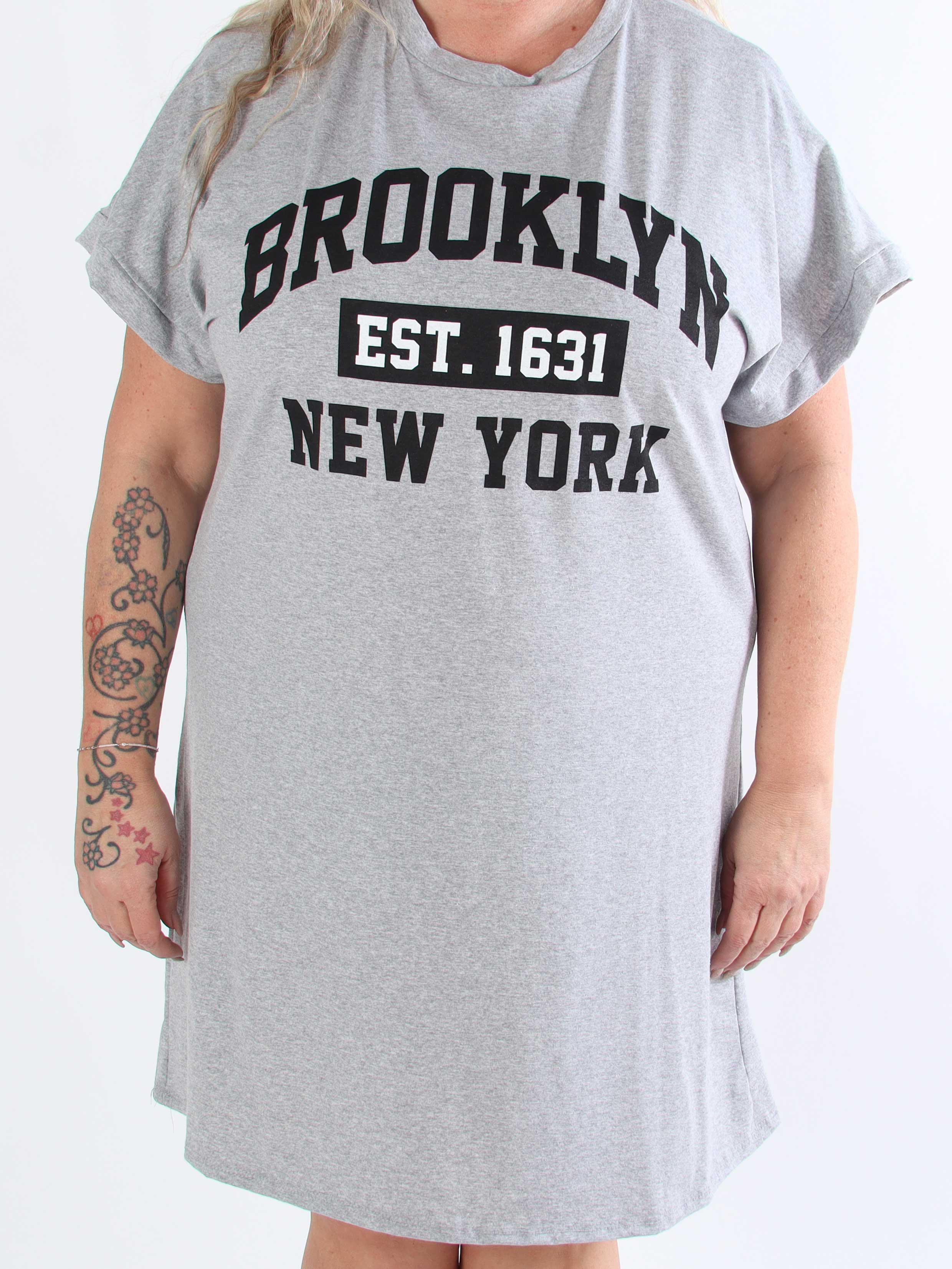 Tasmine - Plus size brooklyn t-shirt kjole i blødt bomuld